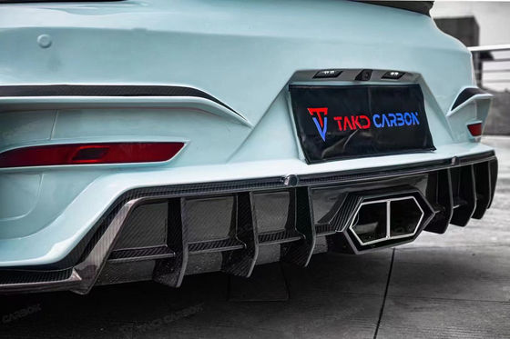 레이크 블루 GTS 포르쉐 보디 키트 718 사이드 스커트 2017 - 2019