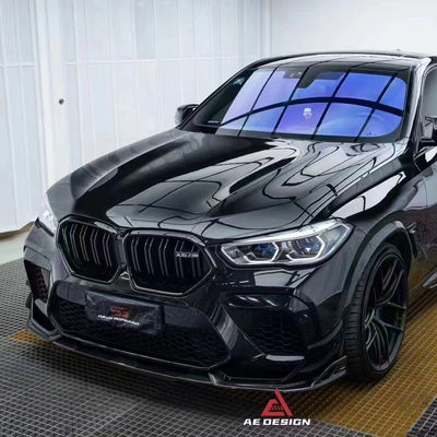BMW X6M F96 탄소 섬유 보디 키트 X6M F96 AE 스타일 탄소 섬유 앞 입술 확산 스포일러 업그레이드