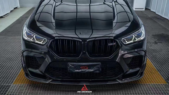 BMW X6M F96 탄소 섬유 보디 키트 X6M F96 AE 스타일 탄소 섬유 앞 입술 확산 스포일러 업그레이드
