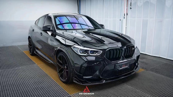 BMW X6M F96 탄소 섬유 보디 키트 X6M F96 AE 스타일 탄소 섬유 앞 입술 확산 스포일러 업그레이드