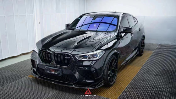 BMW X6M F96 탄소 섬유 보디 키트 X6M F96 AE 스타일 탄소 섬유 앞 입술 확산 스포일러 업그레이드