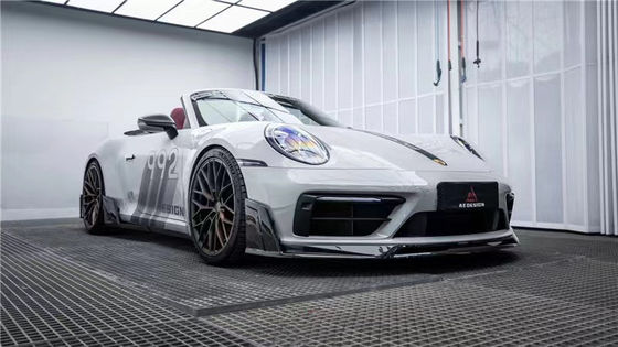 포르쉐 992s 탄소 섬유 보디 키트 992s AE 스타일 건조 탄소 섬유 앞 입술 확산 스포일러 사이드 스커트