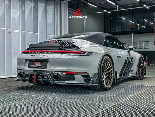 포르쉐 992s 탄소 섬유 보디 키트 992s AE 스타일 건조 탄소 섬유 앞 입술 확산 스포일러 사이드 스커트