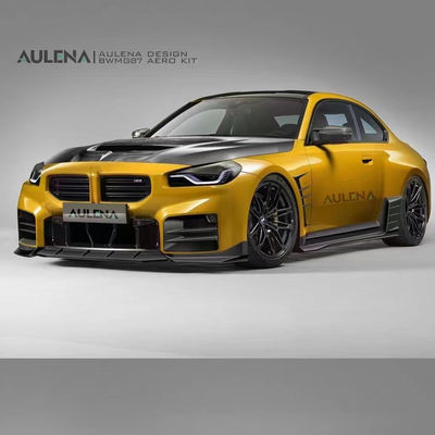 BMW M2 G87 탄소 섬유 보디 키트 M2 업그레이드된 Paktechz 스타일 탄소 섬유 앞 입술 확산 스포일러 후드