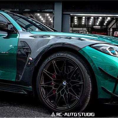 BMW M3 M4 G80 G82 탄소 섬유 펜더 M3 M4 G80 G82 업그레이드 된 AE 스타일 탄소 섬유 펜더 가벼운