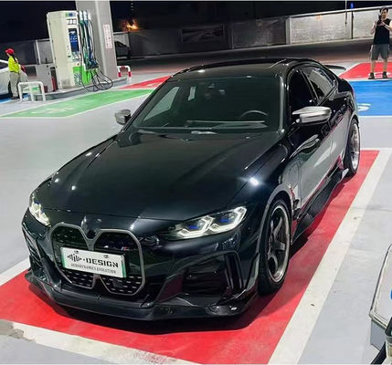BMW I4 탄소섬유 보디 키트 I4 탄소섬유 앞 입술 디푸저 스포일러 사이드 스커트 후드 I4 보디 키트