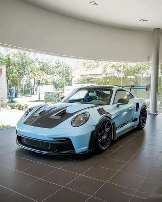 푸른 포르쉐 바디 키트 992 GT3RS 스타일 건조 탄소 섬유 후드