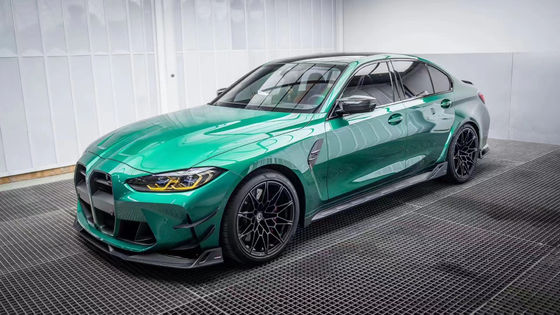 BMW G80 G82 M3 M4 탄소섬유 보디 키트 G80 G82 M3 M4 업그레이드 된 AE 스타일 앞 입술 확산 스포일러 사이드 스커트 보디 키트