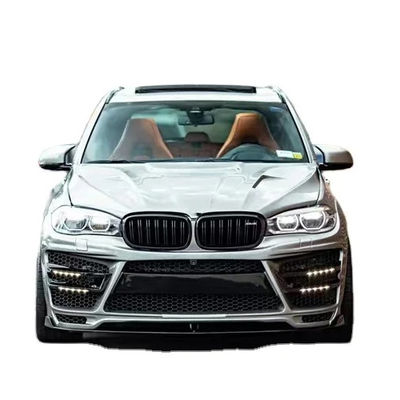 BMW X5 X5M 와이드 바디 키트 X5 X5M 업그레이드 된 RD 탄소 섬유 스타일 앞뒤 배머 스포일러 후드 와이드 바디 키트