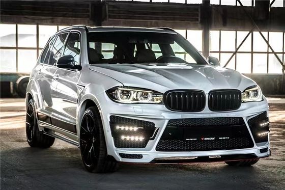 BMW X5 X5M 와이드 바디 키트 X5 X5M 업그레이드 된 RD 탄소 섬유 스타일 앞뒤 배머 스포일러 후드 와이드 바디 키트