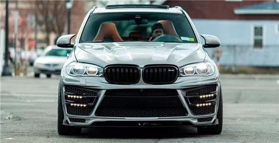 BMW X5 X5M 와이드 바디 키트 X5 X5M 업그레이드 된 RD 탄소 섬유 스타일 앞뒤 배머 스포일러 후드 와이드 바디 키트