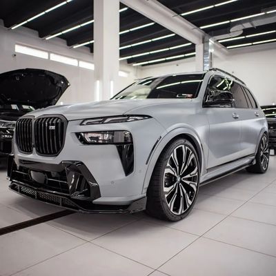 BMW X7 탄소섬유 보디 키트용 X7 탄소섬유 앞 입술 디프우저 스포일러 후드 사이드 스커트 넓은 몸 키트