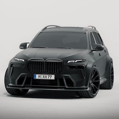 BMW X7 탄소섬유 보디 키트용 X7 탄소섬유 앞 입술 디프우저 스포일러 후드 사이드 스커트 넓은 몸 키트
