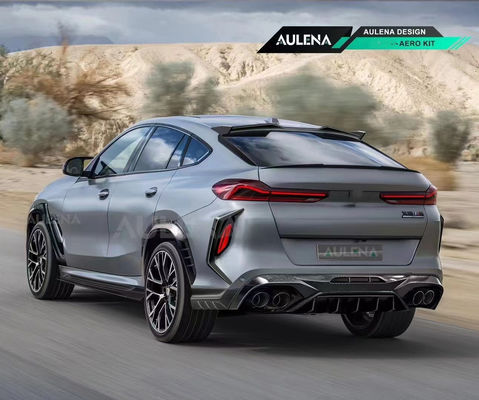 SUV BMW X6 보디 키트 탄소섬유 X6M 전면 배머 립 스플리터 스포일러 사이드