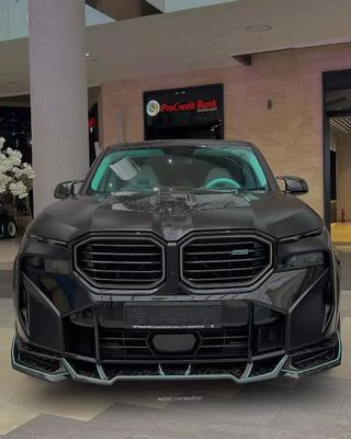 XM BMW 와이드 보디 키트 탄소 섬유 앞 입술 스포일러 검은 BMW 사이드 스커트 바퀴 아치