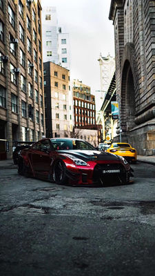 핫 2022 제품 닛산 GTR R35 앞뒤 배머 스포일러용 GTR R35wide Bodyki Body Kit