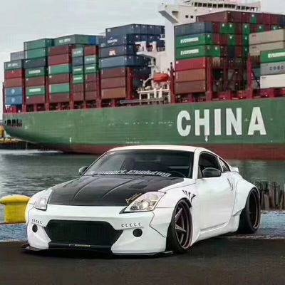 350Z 닛산 보디 키트 솜섬유 배머 후방 배포기 자동 전면 스포일러 사이드 스커트