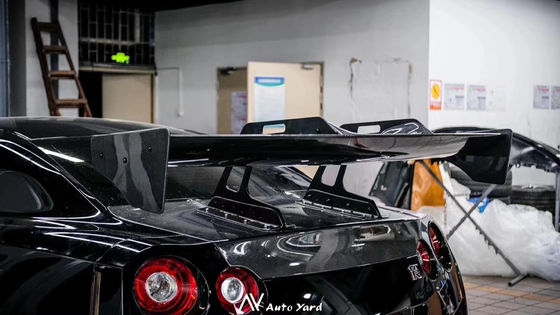 은색 GTR 닛산 바디 키트 LB 스타일 스포일러 자동차 오리 꼬리 핀 바디 키트 스포일러