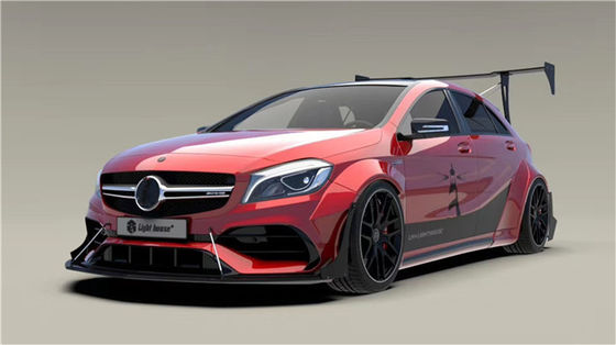 메르세데스 AMG A45 탄소섬유 시체 키트 A45 업그레이드 된 최상급 스타일 앞 셰프 디퓨저 스포일러 넓은 시체 키트