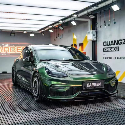FPR 2019 스포일러 테슬라 모델 3 보디 키트 2022 ACP 스타일 앞뒤 배머