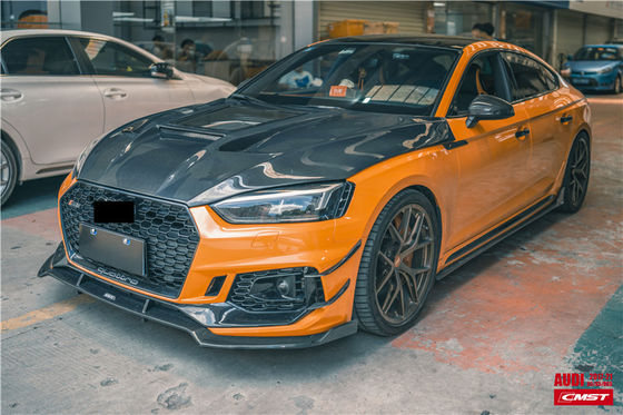 아우디 A5 S5 RS5 탄소섬유 후드 A5 S5 RS5 업그레이드 투명 스타일 후드 엔진 래치