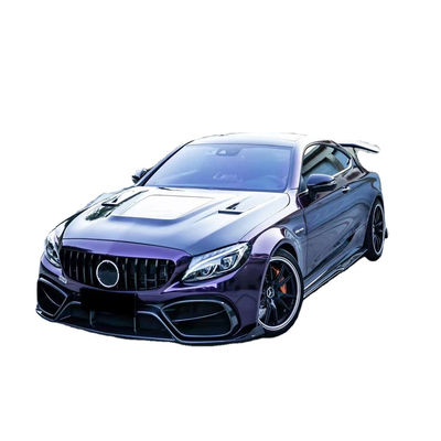 메르세데스 C63 C63S 쿠페 바디 키트 C63 C63S 쿠페 업그레이드 된 IMP 스타일 앞뒤 배머 스포일러 바디 키트