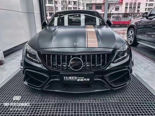 메르세데스 C63 C63S 쿠페 바디 키트 C63 C63S 쿠페 업그레이드 된 IMP 스타일 앞뒤 배머 스포일러 바디 키트
