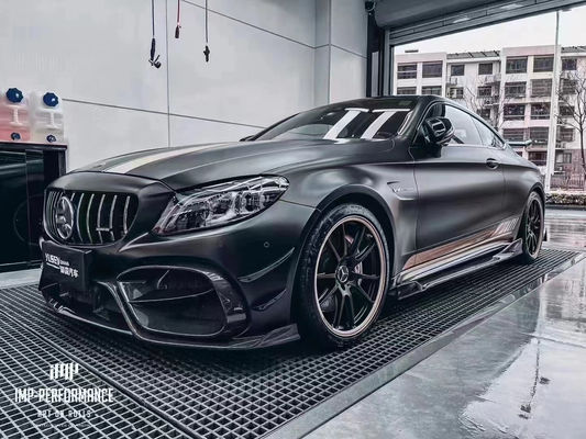 메르세데스 C63 C63S 쿠페 바디 키트 C63 C63S 쿠페 업그레이드 된 IMP 스타일 앞뒤 배머 스포일러 바디 키트