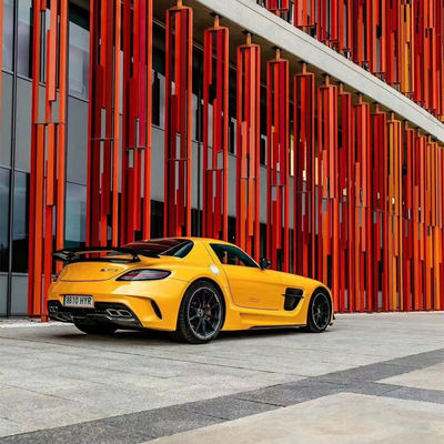 메르세데스 SLS R197 탄소섬유 바디 키트 SLS 업그레이드 블랙 시리즈 스타일 앞뒤 배머 스포일러 후드
