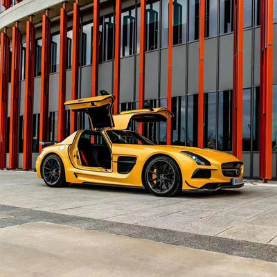 메르세데스 SLS R197 탄소섬유 바디 키트 SLS 업그레이드 블랙 시리즈 스타일 앞뒤 배머 스포일러 후드