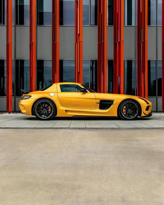 메르세데스 SLS R197 탄소섬유 바디 키트 SLS 업그레이드 블랙 시리즈 스타일 앞뒤 배머 스포일러 후드