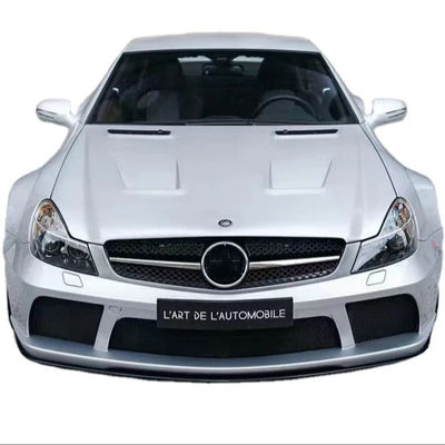 메르세데스 SL R230 와이드 보디 키트 SL R230 업그레이드 된 BS 스타일 앞뒤 배머 스포일러 와이드 보디 키트