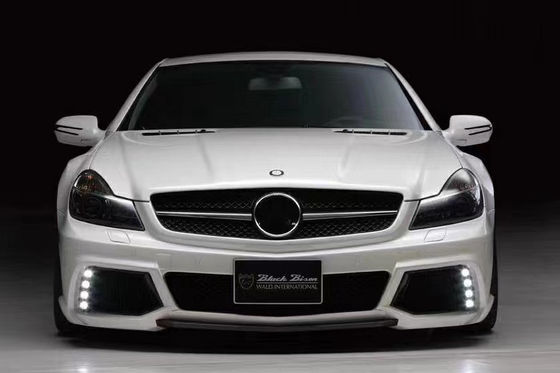 메르세데스 SL R230 와이드 보디 키트 SL R230 업그레이드 된 WD 스타일 앞 및 뒷 배머 스포일러 와이드 보디 키트