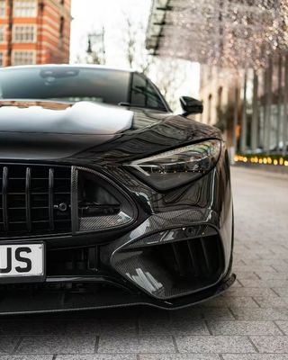 SL63 메르세데스 벤츠 SL 보디 키트 2015 - 2016 BS 스타일 후드 스포일러 앞 입술 확산기